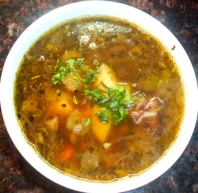 Суп из индейки с консервированной фасолью