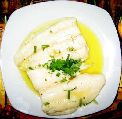 Паровая рыба с имбирем и соевым соусом